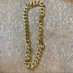 Faux Lightweight Leather Plastic Gold Tone Chain